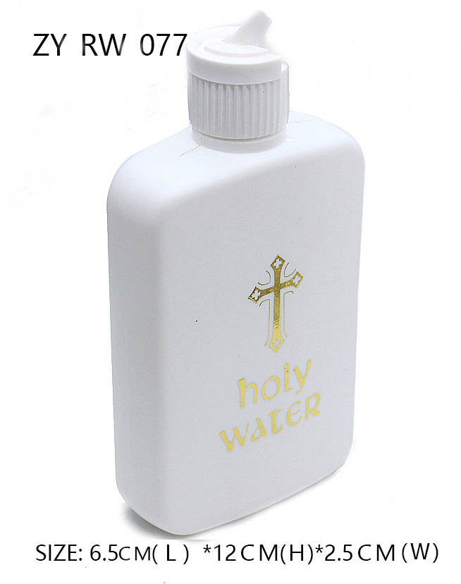 Holy Water Bottle - 100ml plastic bottle with cross-shaped design. Holy Water Bottle