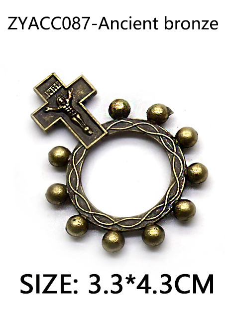 Retro Metal Cross Ring Finger Ring Band