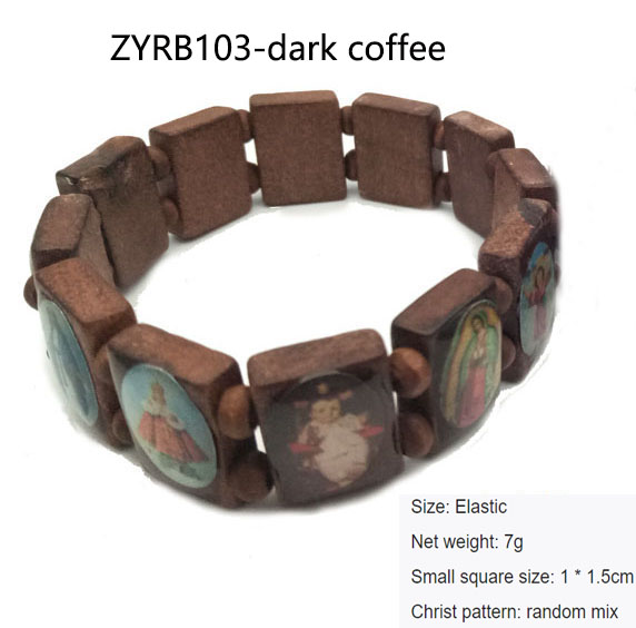 Sticker Wooden Sheet Drip Oil Elastic Bracelet Mantra Bracelet