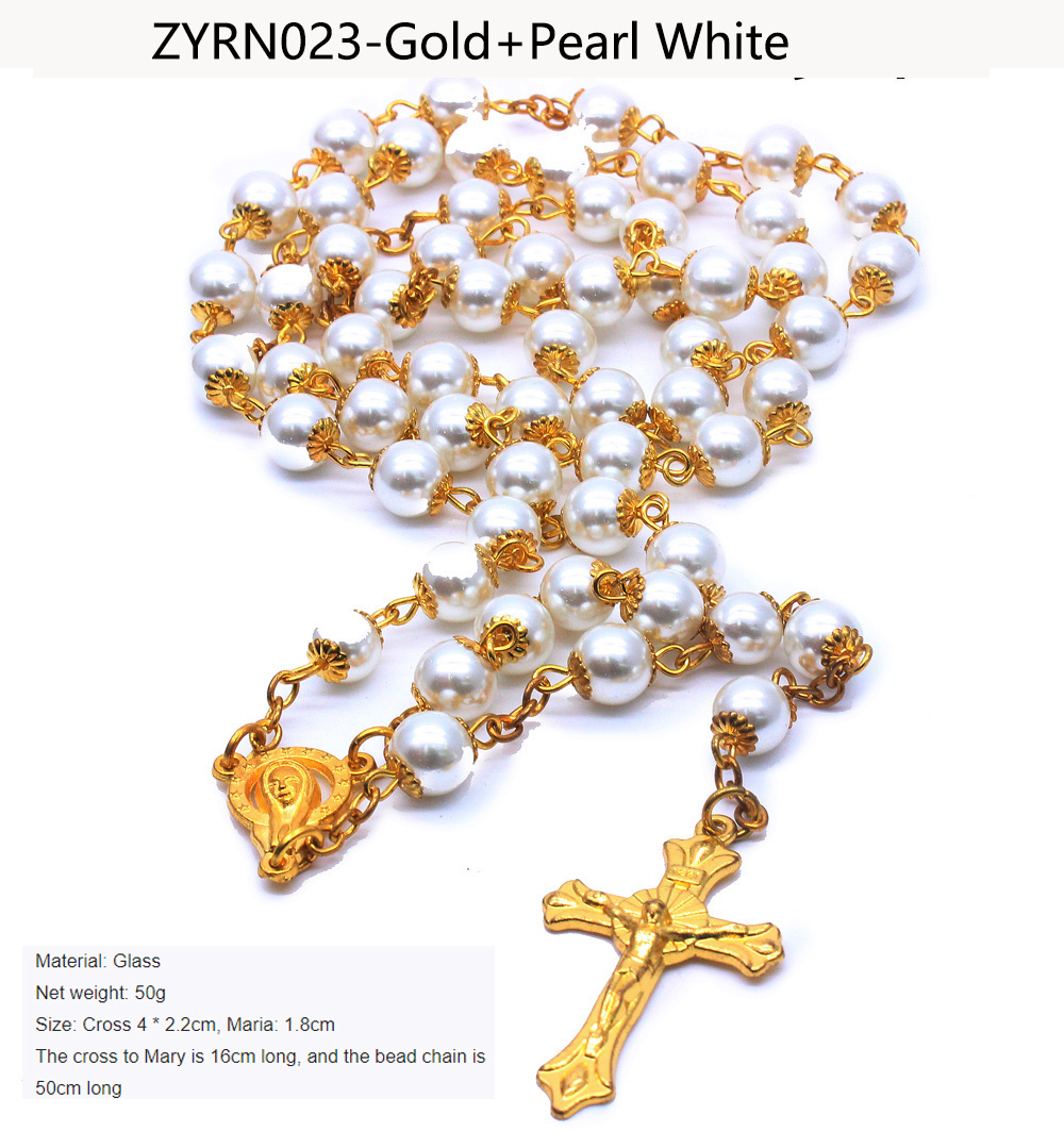 Cross Beaded Necklace 