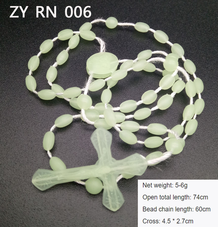 Luminous Cross Beaded Necklace