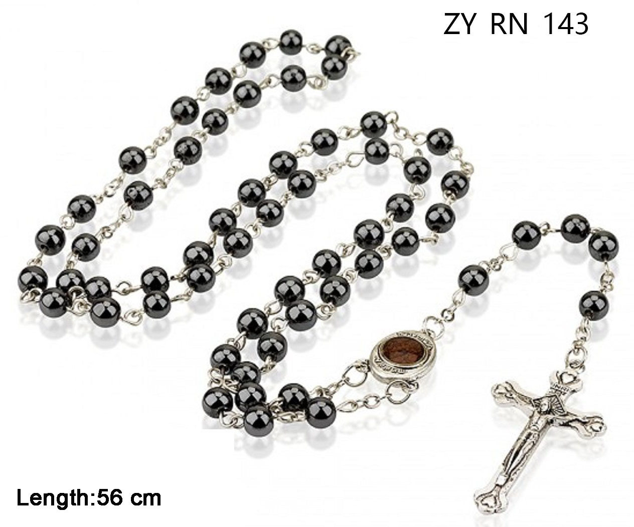 Rosary necklace without magnetism