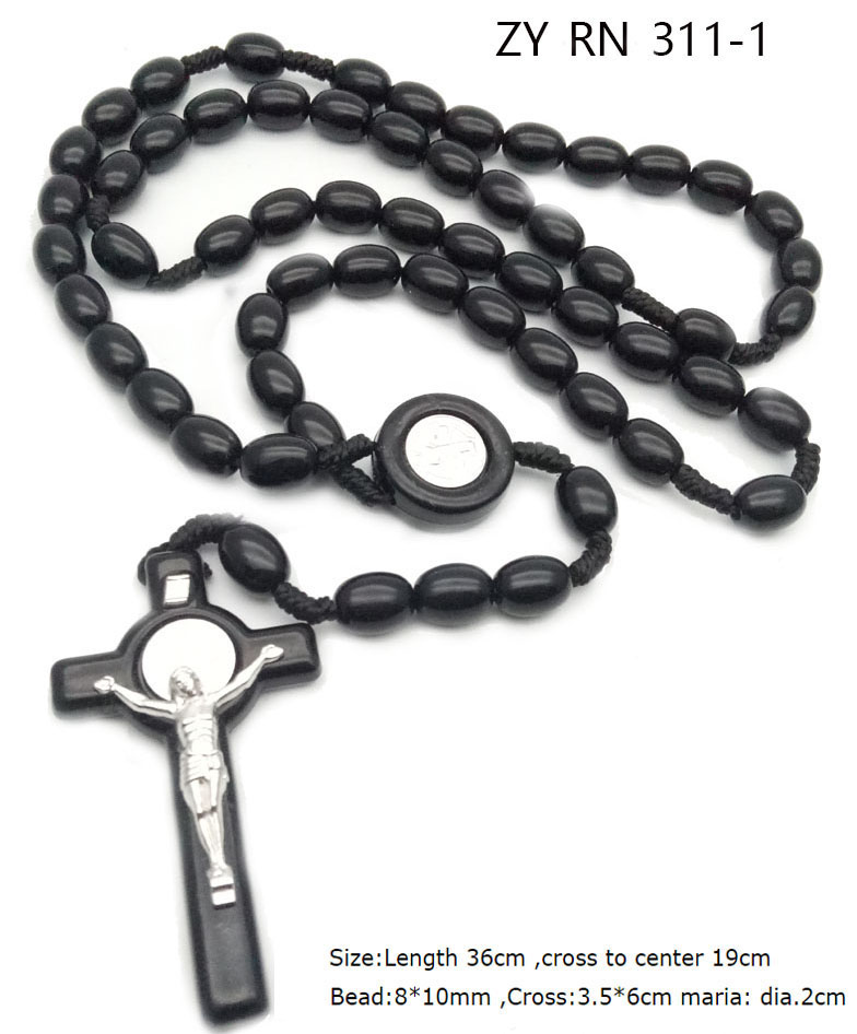 rosary cross beads necklace